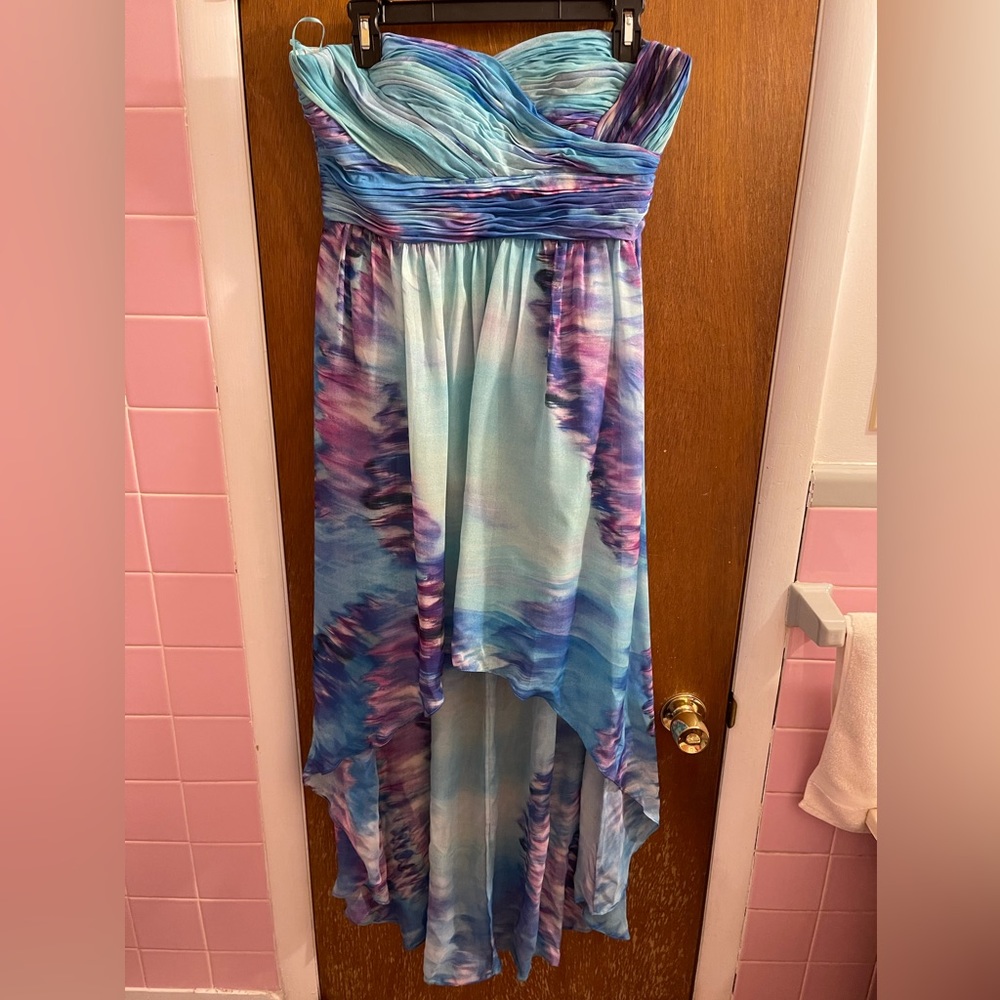 JS Botique High low strapless dress